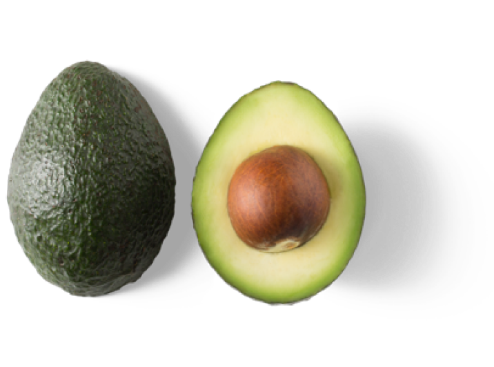 Avocado split in half